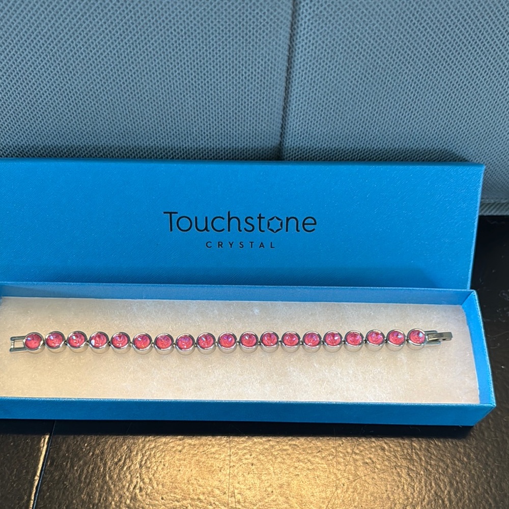 Touchstone Crystal Lotus Pink Delight Ice Bracelet